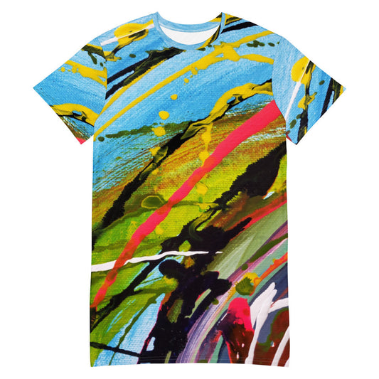 Aysire women's oversize T-shirt dress with smooth, stretchy fabric, casual fit, and relaxed style for comfortable everyday wear.