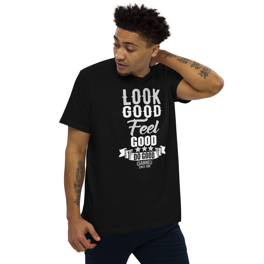 LOOK GOOD Men's Fitted Straight Cut t-shirt by Gianneli-2