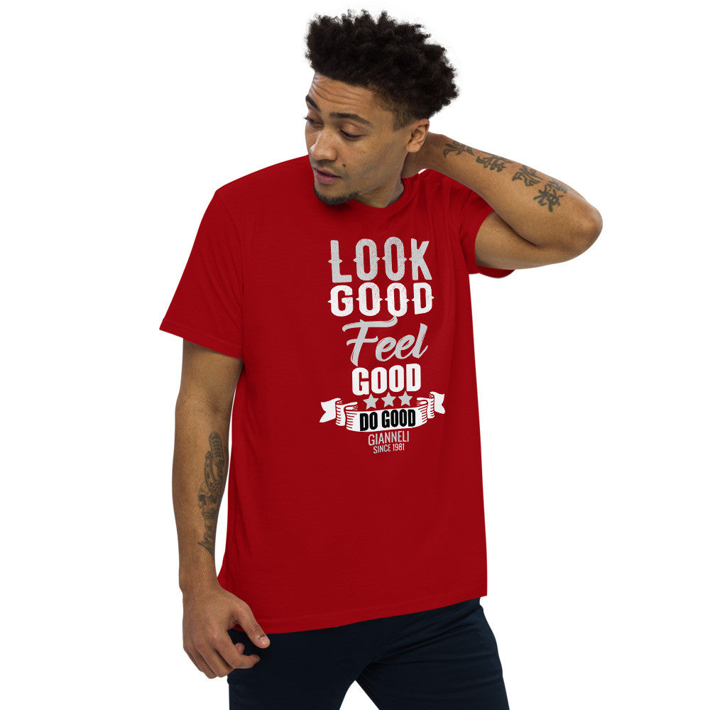 LOOK GOOD Men's Fitted Straight Cut t-shirt by Gianneli-4