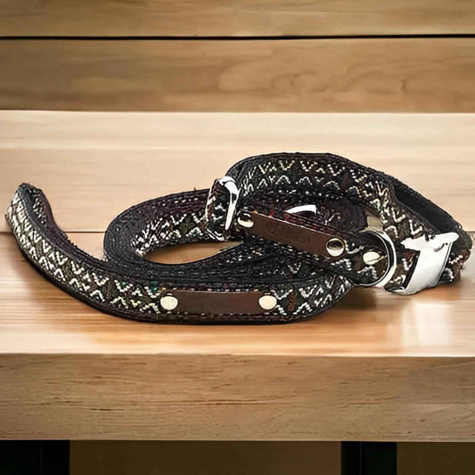 Finnigan's Stylish Handmade Dog Collar Set for Medium Pooches-0