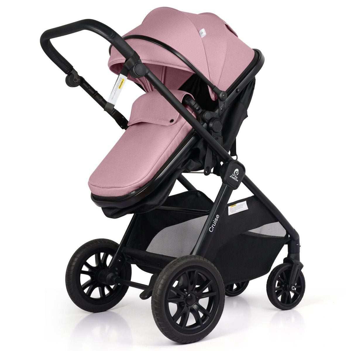 For Your Little One Cruise 3 In 1 Travel System With i-Size Car Seat - Blush Rose (Free Cupholder And Seat Liner Included!)