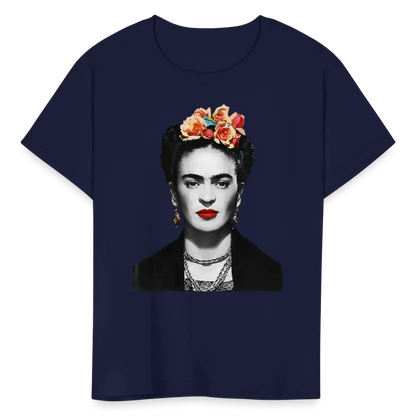 Frida Kahlo with Flowers Portrait artwork t-shirt-12