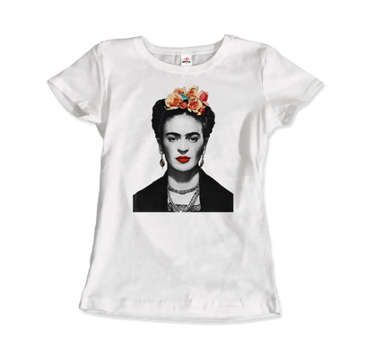 Frida Kahlo with Flowers Portrait artwork t-shirt-2