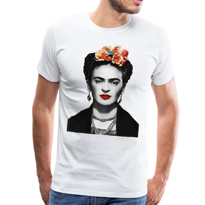 Frida Kahlo with Flowers Portrait artwork t-shirt-1