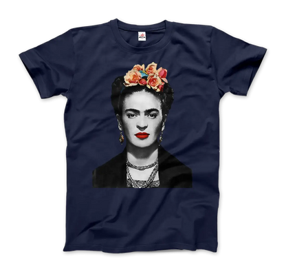 Frida Kahlo with Flowers Portrait artwork t-shirt-6