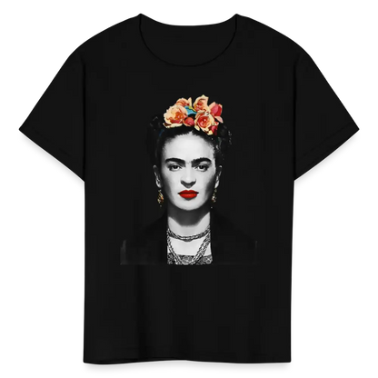 Frida Kahlo with Flowers Portrait artwork t-shirt-11