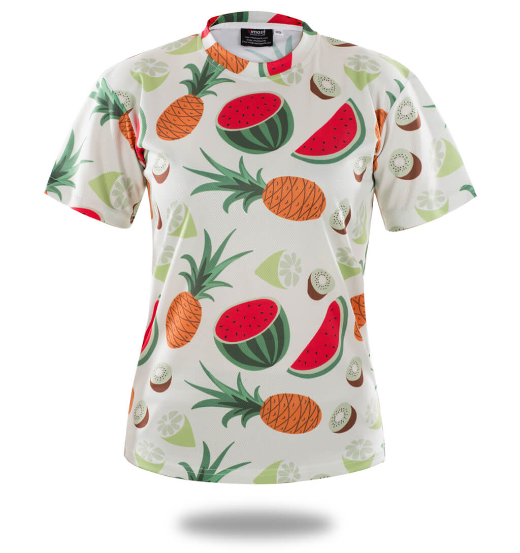 Tropical Fruit Pattern Sublimation T-Shirt-0