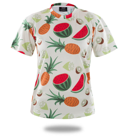 Tropical Fruit Pattern Sublimation T-Shirt-0