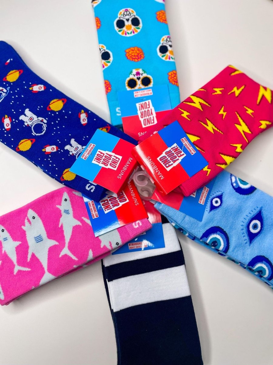 Fun Unisex Novelty Crew Stocking Stuffer Socks Bundle | 6 Pack-0