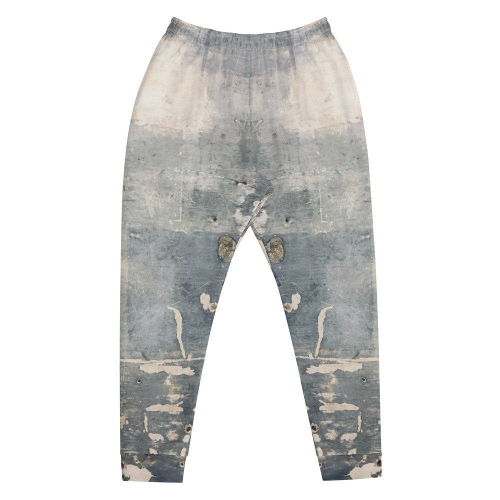 Clochard Grunge men's joggers in a weathered gray print, with a drawstring waist.