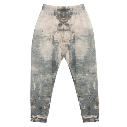 Clochard Grunge men's joggers in a weathered gray print, with a drawstring waist.