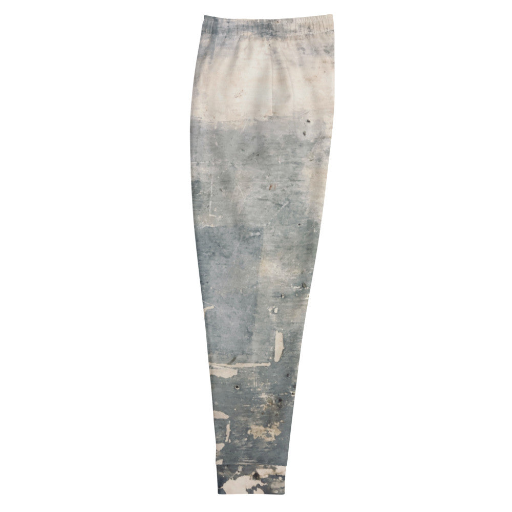 Clochard Grunge men's joggers in a weathered gray print, with a drawstring waist.