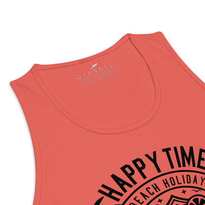 Happy Time men's cotton tank top with a printed graphic on the chest, relaxed cut.