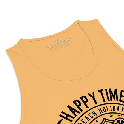 Happy Time men's cotton tank top with a printed graphic on the chest, relaxed cut.