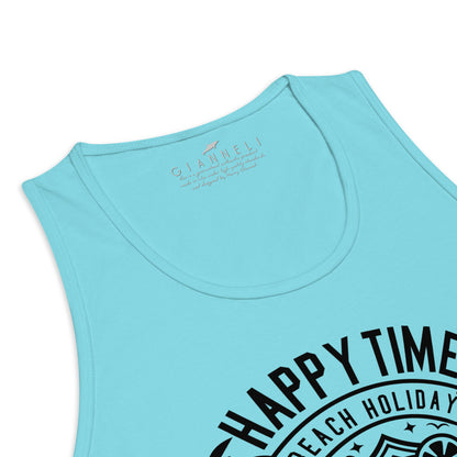 Happy Time men's cotton tank top with a printed graphic on the chest, relaxed cut.