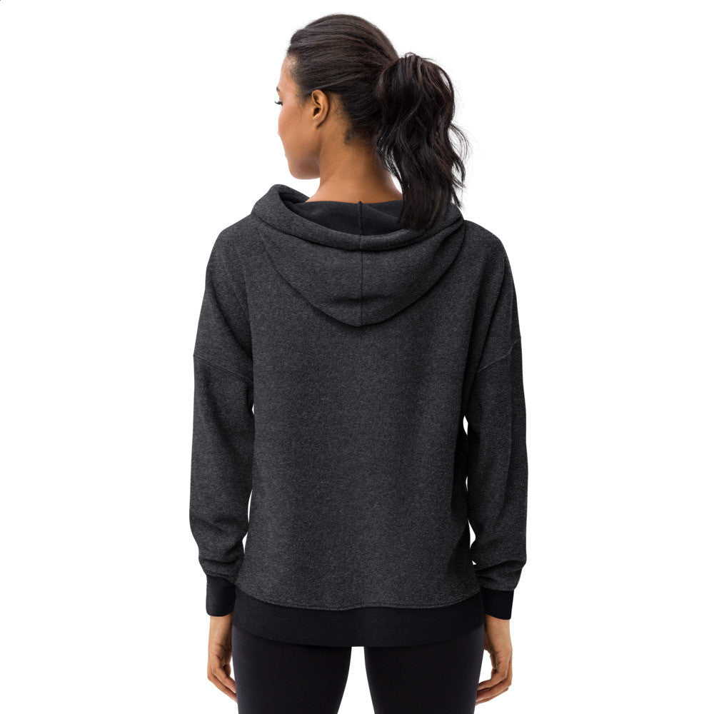 Gianneli sueded fleece unisex hoodie with a front pouch pocket and a dropped shoulder.