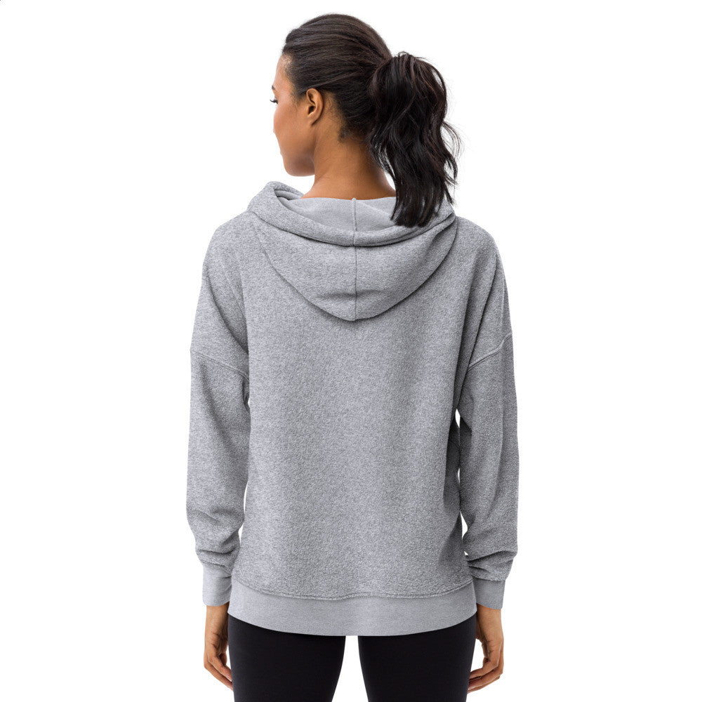 Gianneli sueded fleece unisex hoodie with a front pouch pocket and a dropped shoulder.
