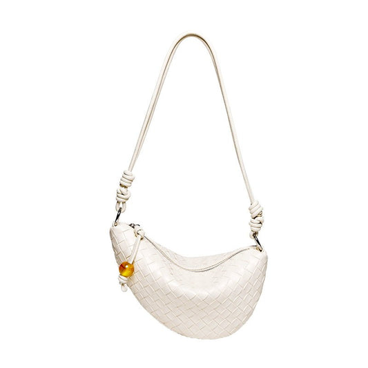 Giovanna Woven Crescent Shoulder Bag-0