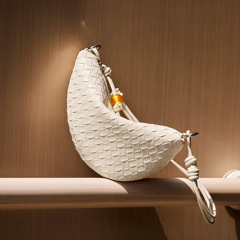 Giovanna Woven Crescent Shoulder Bag-1
