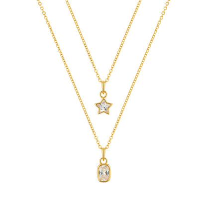 Divine Star Gold plated sterling silver Necklace-1
