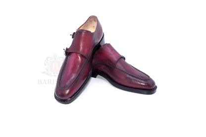 Walter - Burgundy Double Strap Monk Shoes-2
