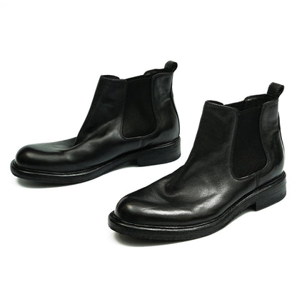 Horsehide Chelsea Boots Classic Ankle Boots for Men-4