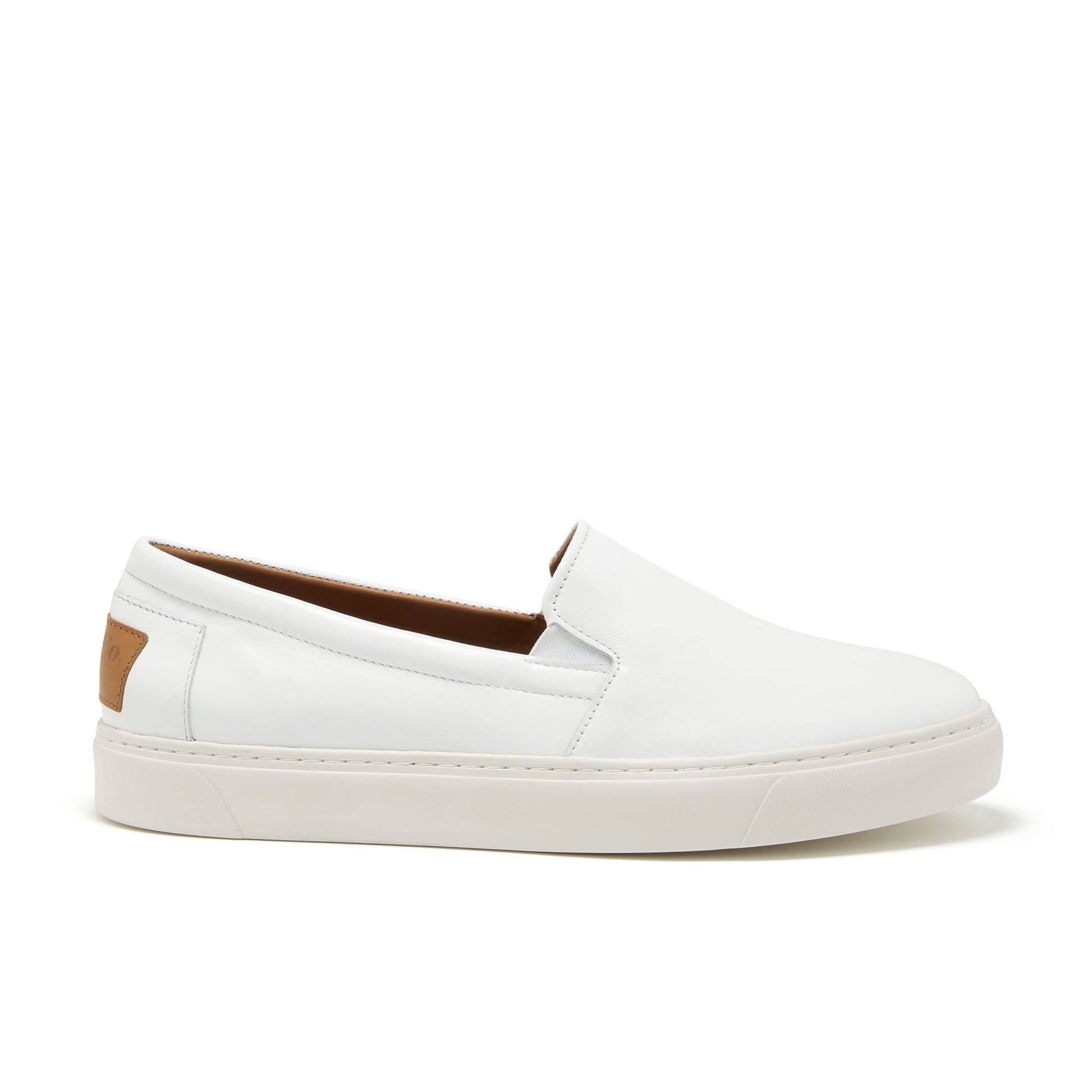 Slip-on Sneakers, white leather-0