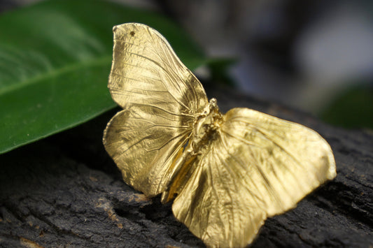Gold Butterfly Ring, Gold-Plated Sterling Silver Jewelry, Gift for Her, Birthday Gift for Women, Handmade Jewelry, Boho Fashion-1