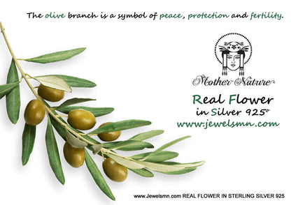 Olive Leaf Cuff Bracelet - Sterling Silver with Gold Plating-4