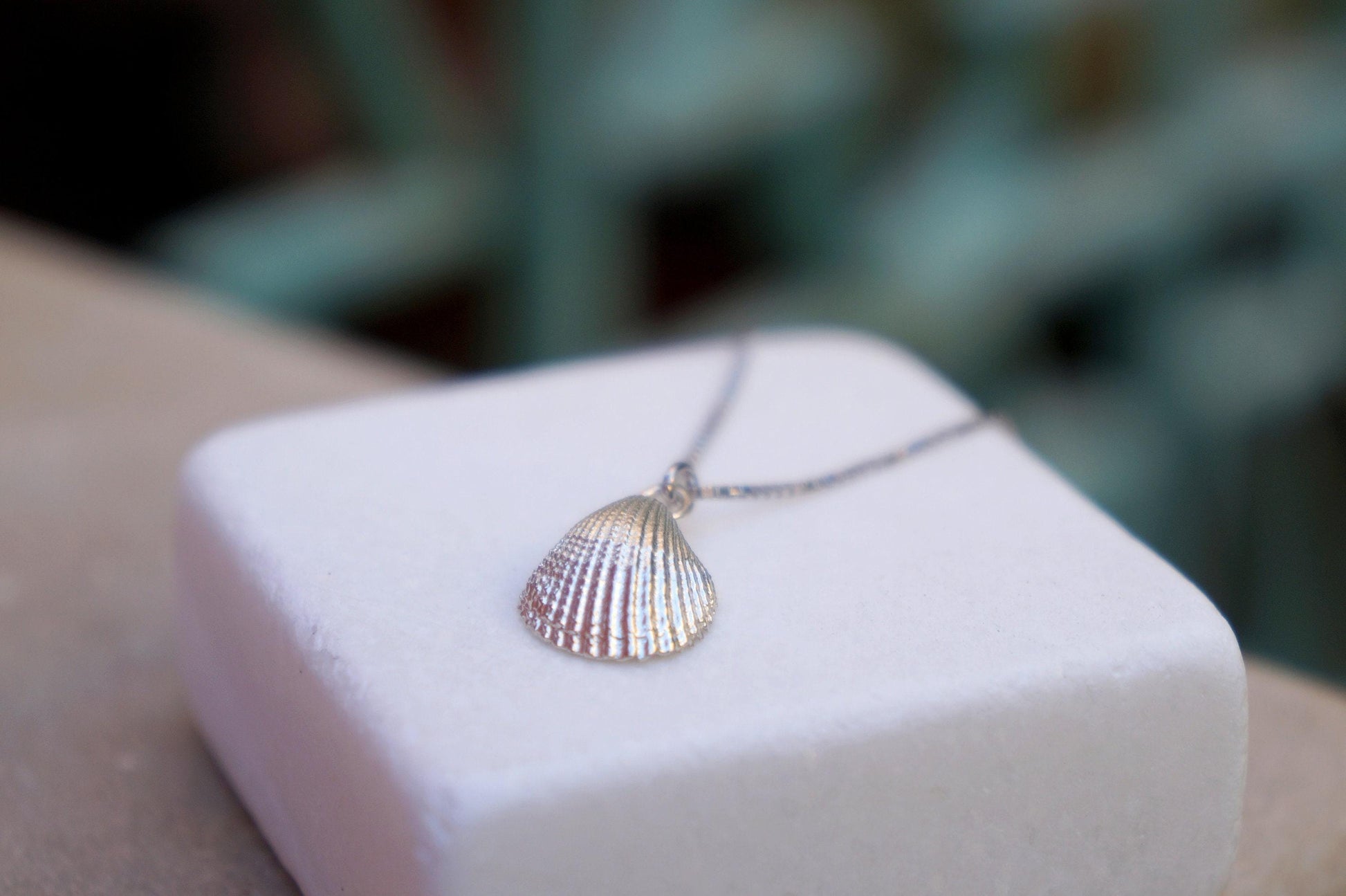 Silver Sea Shell Necklace, Gold-Plated Sterling Silver Jewelry, Gift for Her, Birthday Gift for Women, Handmade Jewelry, Boho Fashion-0