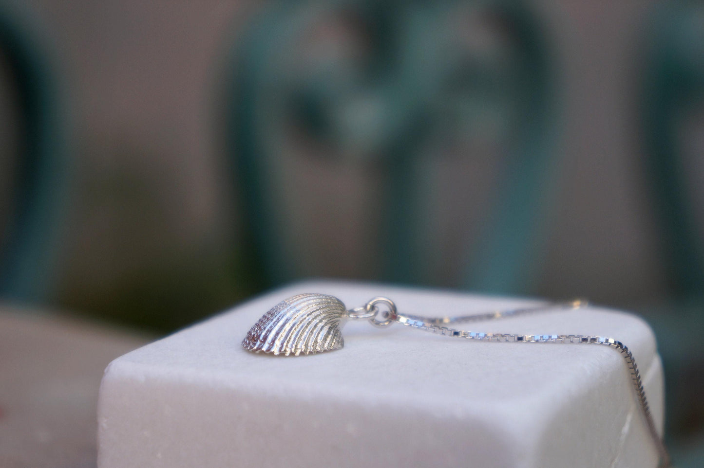 Silver Sea Shell Necklace, Gold-Plated Sterling Silver Jewelry, Gift for Her, Birthday Gift for Women, Handmade Jewelry, Boho Fashion-2