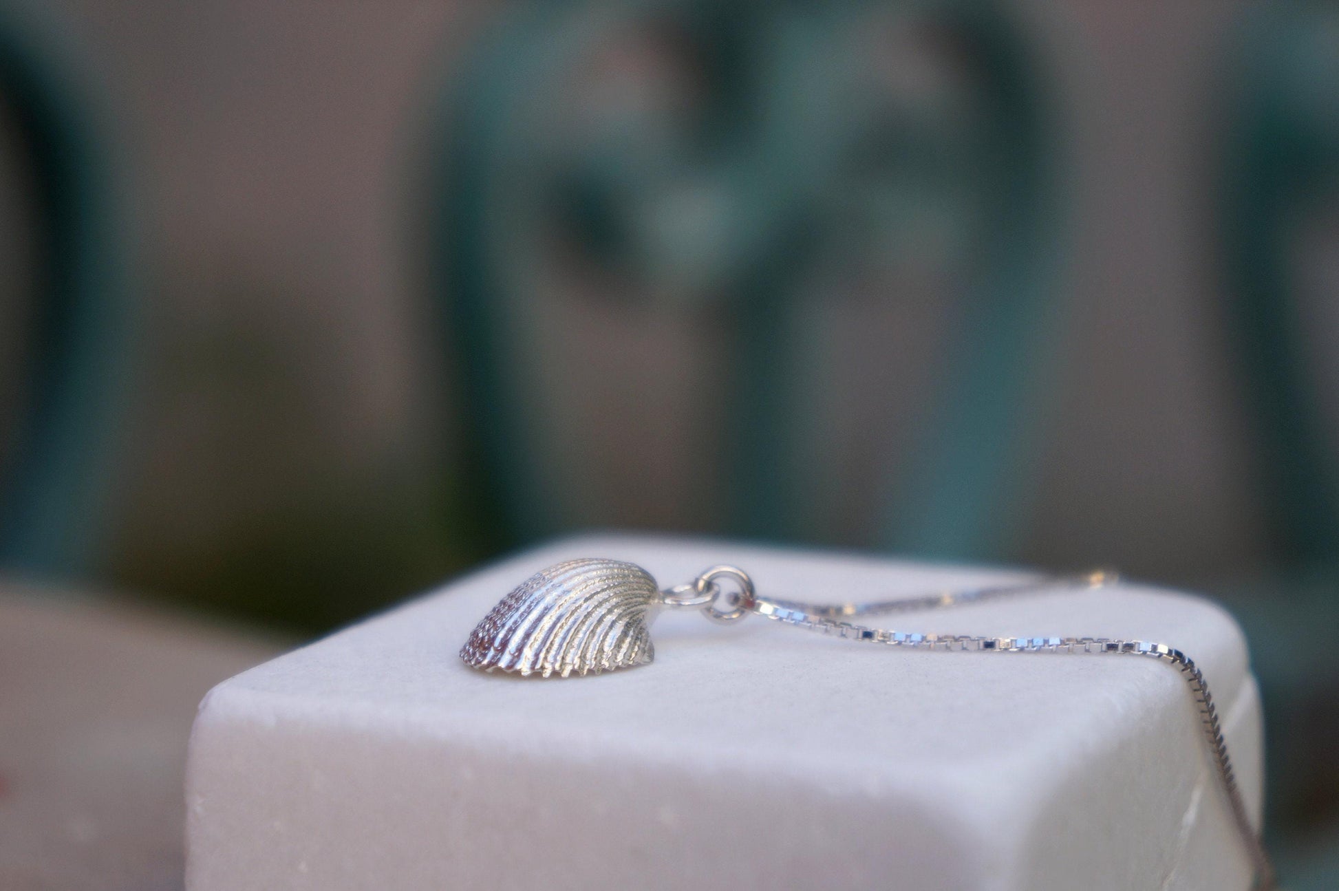 Silver Sea Shell Necklace, Gold-Plated Sterling Silver Jewelry, Gift for Her, Birthday Gift for Women, Handmade Jewelry, Boho Fashion-2