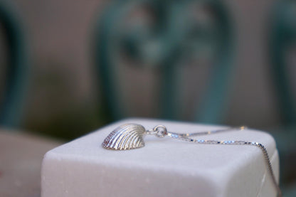 Silver Sea Shell Necklace, Gold-Plated Sterling Silver Jewelry, Gift for Her, Birthday Gift for Women, Handmade Jewelry, Boho Fashion-2