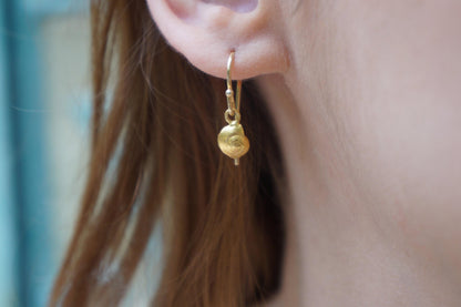 Nature-Inspired Sea Shell Earrings, Sterling Silver or 14k Gold (Dainty, Small)-4