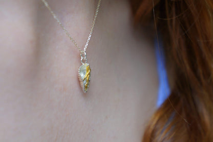 Nature-Inspired Heart Shell Necklace, Sterling Silver (Handmade)-2