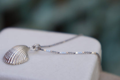 Silver Sea Shell Necklace, Gold-Plated Sterling Silver Jewelry, Gift for Her, Birthday Gift for Women, Handmade Jewelry, Boho Fashion-1