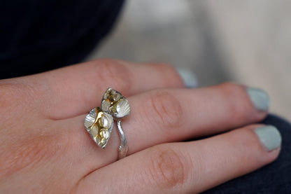 Sterling Silver Sea Shell Ring - Adjustable Ocean Jewelry-3