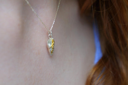 Nature-Inspired Heart Shell Necklace, Sterling Silver (Handmade)-3