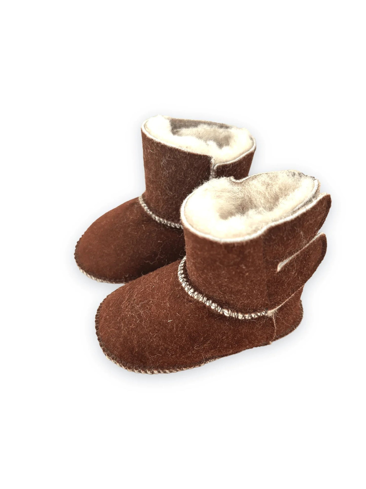 Brown Baby Natural Sheepskin Boots-0
