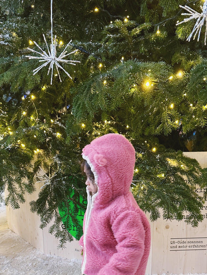 Baby/Kid Virgin Wool Overall - Pink-4