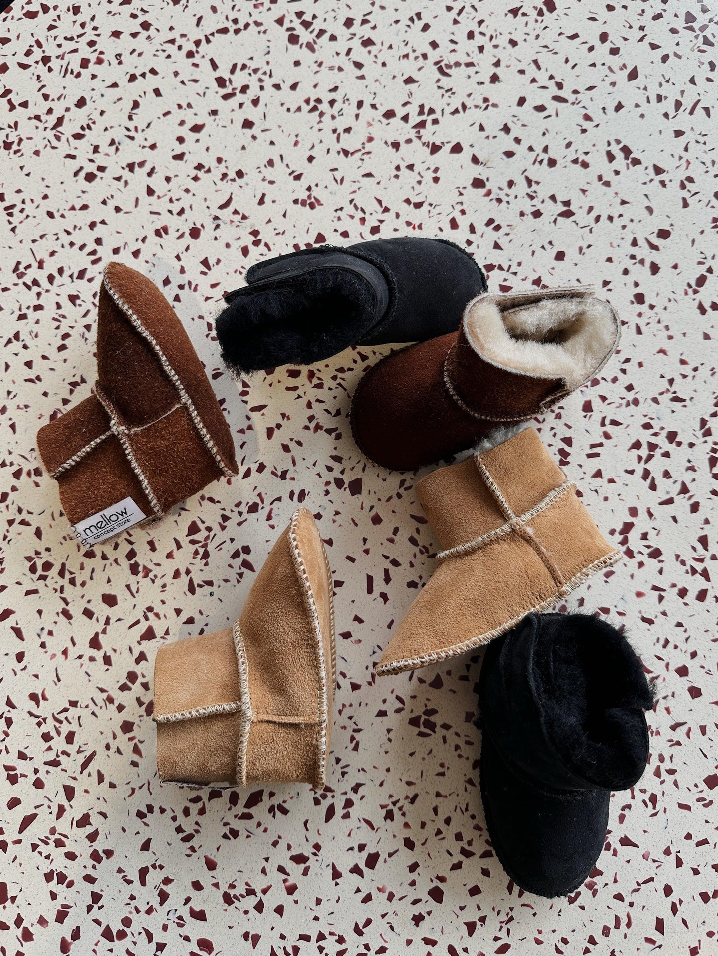 Brown Baby Natural Sheepskin Boots-3