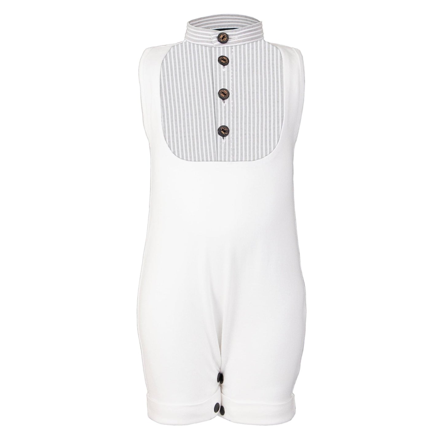 Baby Playsuit in White-0