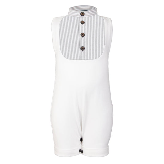 Baby Playsuit in White-0