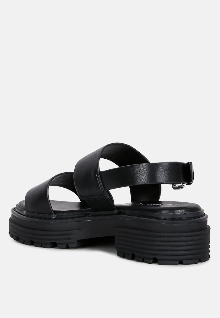 Joan Dual Strap Platforms Sandals With Buckle-2