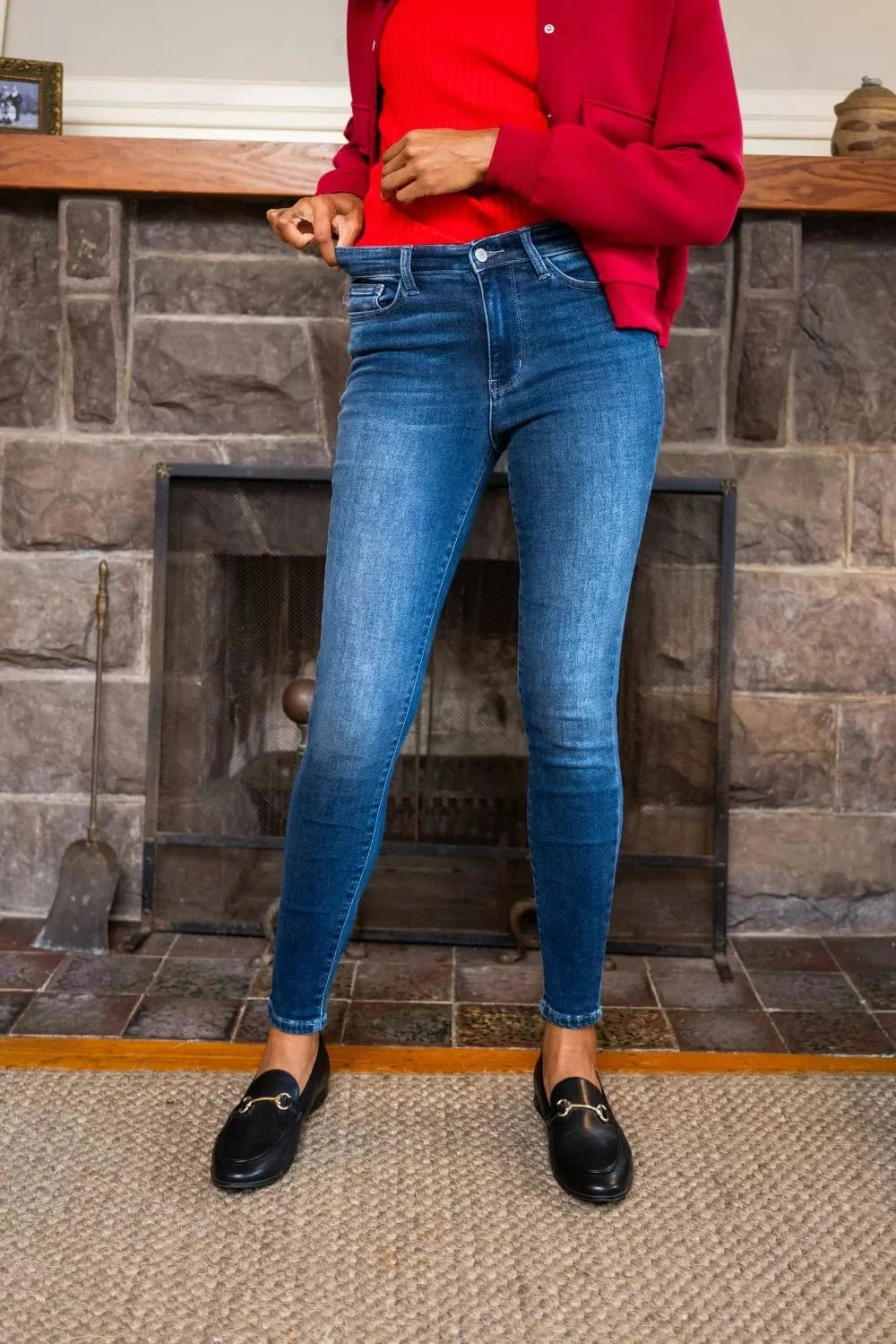 Judy Blue Full Size Washed Thermal Skinny Jeans Plus Size-4