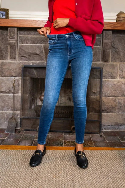 Judy Blue Full Size Washed Thermal Skinny Jeans Plus Size-4