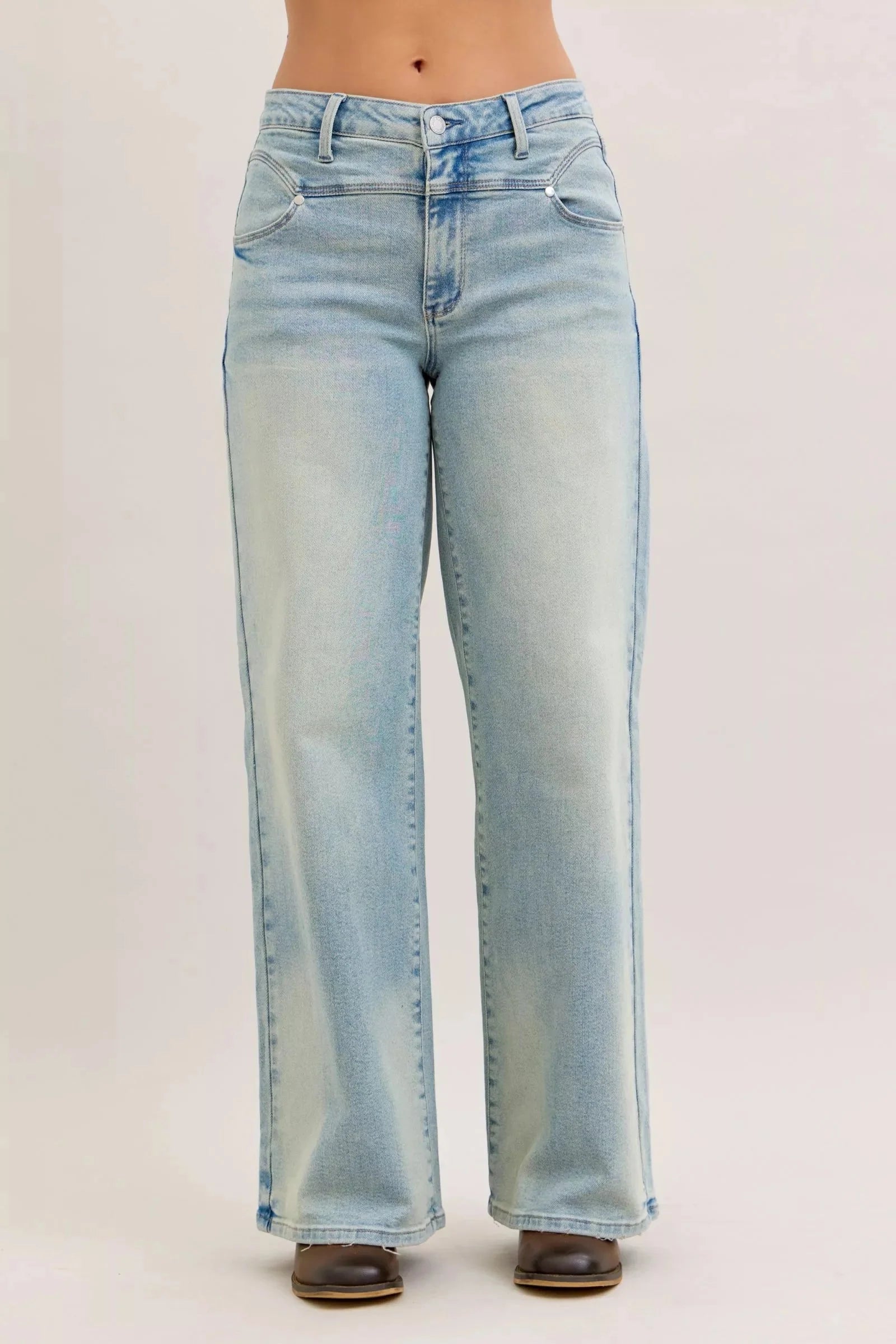 Judy Blue High Waist Column Straight Jeans-0