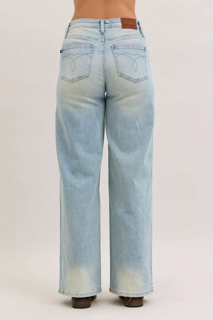 Judy Blue High Waist Column Straight Jeans-3