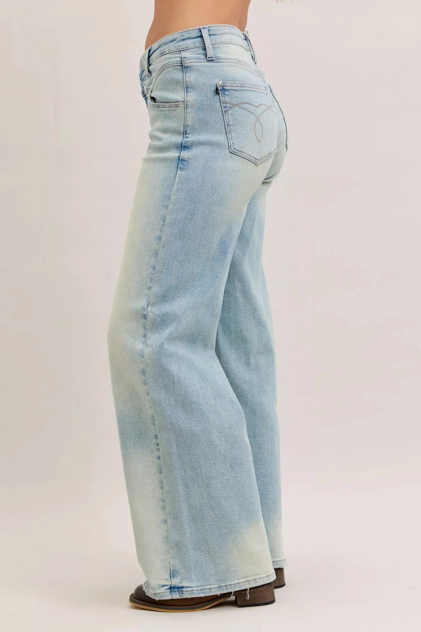 Judy Blue High Waist Column Straight Jeans-2