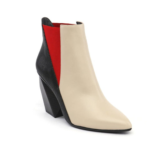 Katie Paneled Pointed Toe Block Heel Boots-1